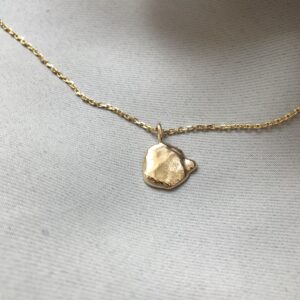 NATURE Fairy Stone - Luck Amulet - Re-cycled 14K Gold Pendant