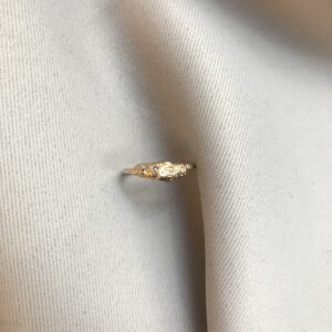 NATURE Re-cycled 14K Gold Ring w. Diamonds