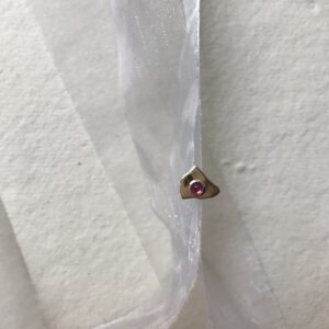 CLOUD Dew Day/Light 14K Gold Stud w. Ruby