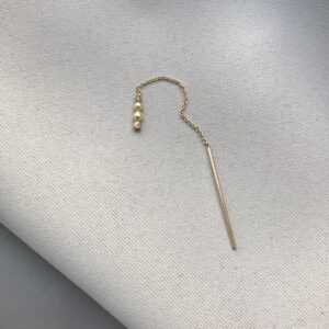 CHIME & BELLS - Rainbow - MOON 14K Gold Earring w. Akoya Pearls