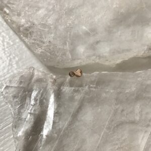 HEART 14K Gold Earring w. Diamond