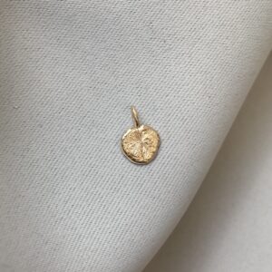 NATURE Fairy Stone - Luck Amulet - Re-cycled 14K Gold Pendant