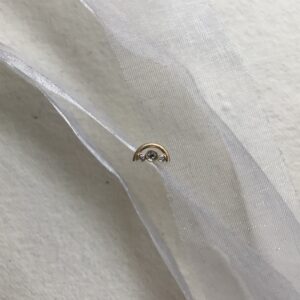 RAINBOW - Pink/Grey Palette - 14K Gold Earring w. Diamonds