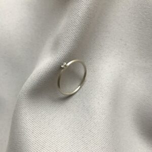 MIST Silver Ring w. Grey S&P Diamond