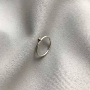 MONO Day Silver Ring w. Diamond