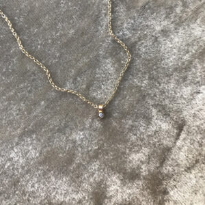 MONO 14K Gold Necklace w. Diamond