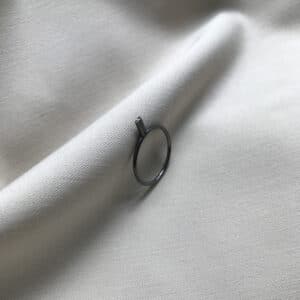 MIST Silver Cocktail Ring w. Diamond & Black Rhodium