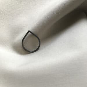 DROP Day Silver Ring w. Black Rhodium