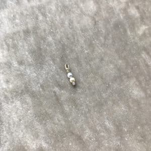 BELL 14K Gold Charm w. Diamond & Akoya Pearls