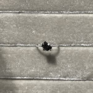 GLOW Silver Ring w. Rough Obsidian